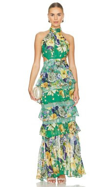 ELLIATT Gardenia Gown in Green Multi from Revolve.com | Revolve Clothing (Global)