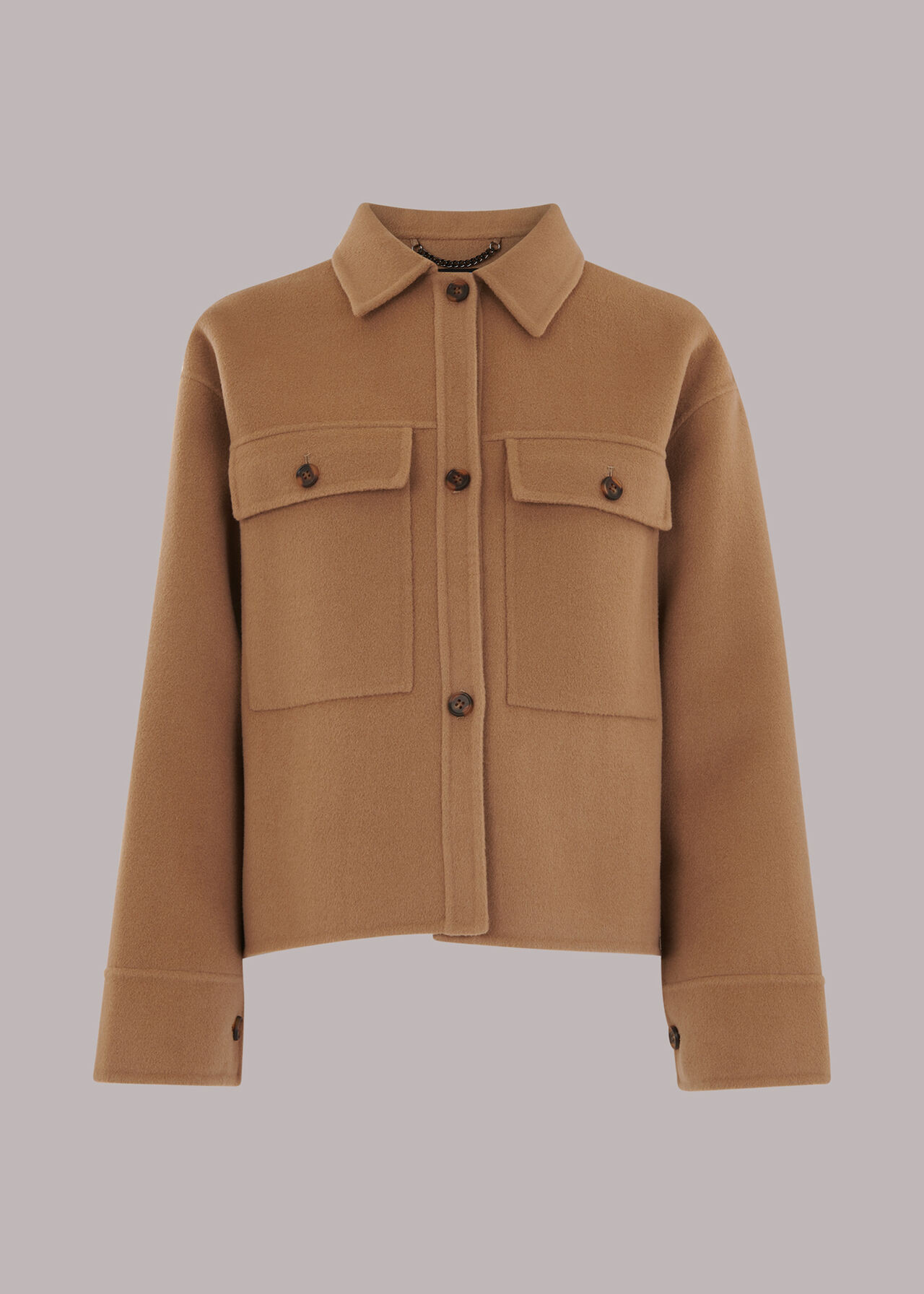 Hannah Boxy Wool Overshirt | Whistles
