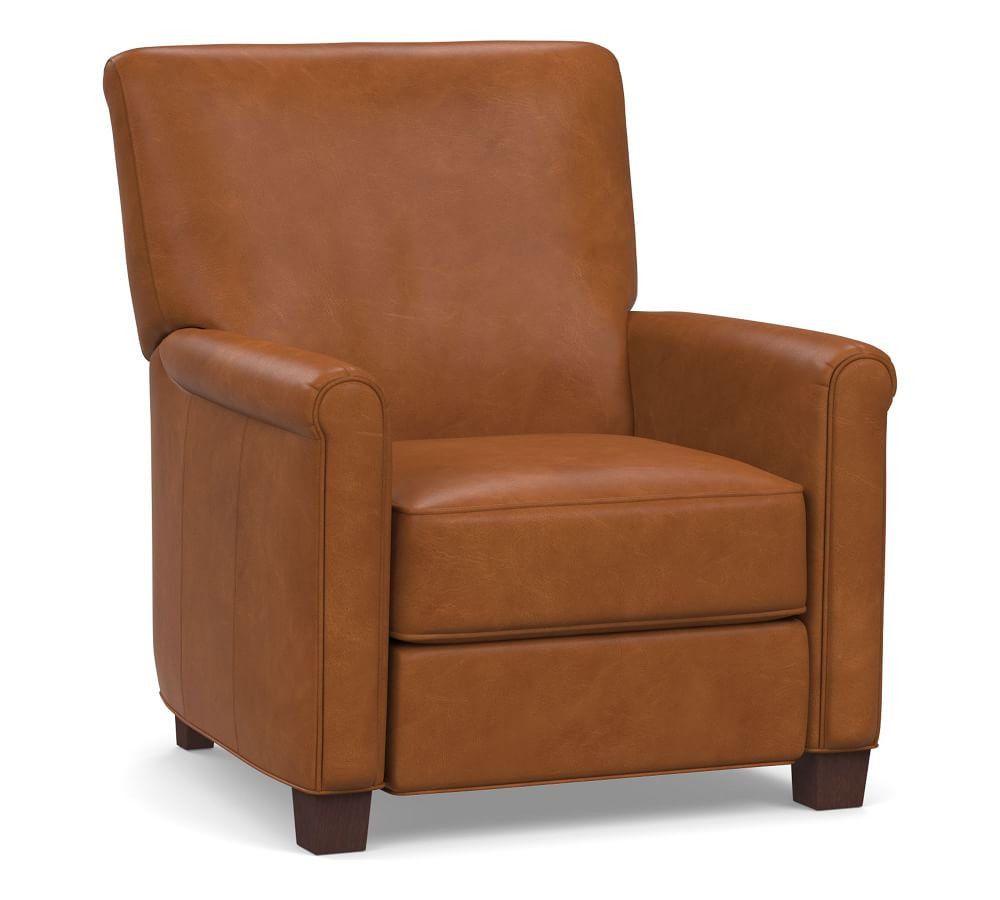 Irving Roll Arm Leather Recliner | Pottery Barn (US)