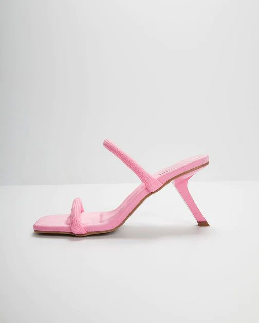 Anessa Strappy Geometric Heels - Pink | VICI Collection