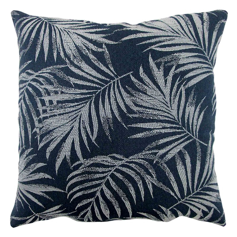 Blue Palm Premium Outdoor Throw Pillow, 16" | At Home