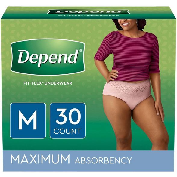 Depend Women's Fit-Flex Incontinence Underwear - Medium | Target