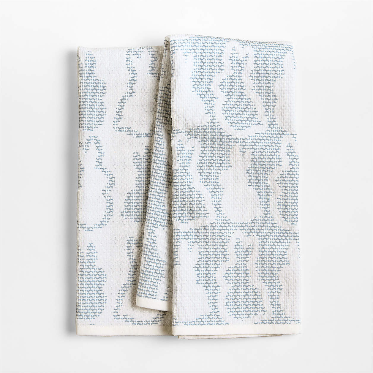 Bunny Textured Terry Organic Cotton Kitchen Towels, Set of 2 | Crate & Barrel | Crate & Barrel