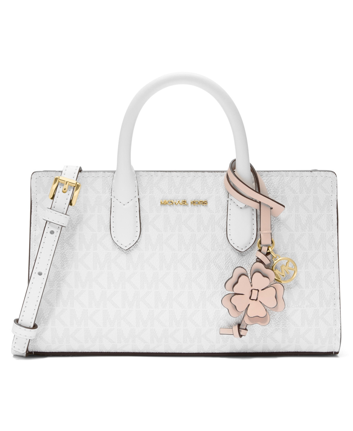 Michael Michael Kors Scarlett Small East West Crossbody Bag - Optic White/Allum | Macy's