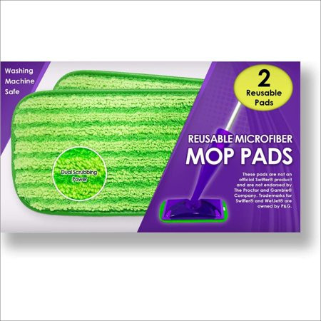 Reusable Mop Pads Fit Swiffer WetJet - Washable Microfiber Mop Pad Refills by Turbo - 12 Inch Floor  | Walmart (US)