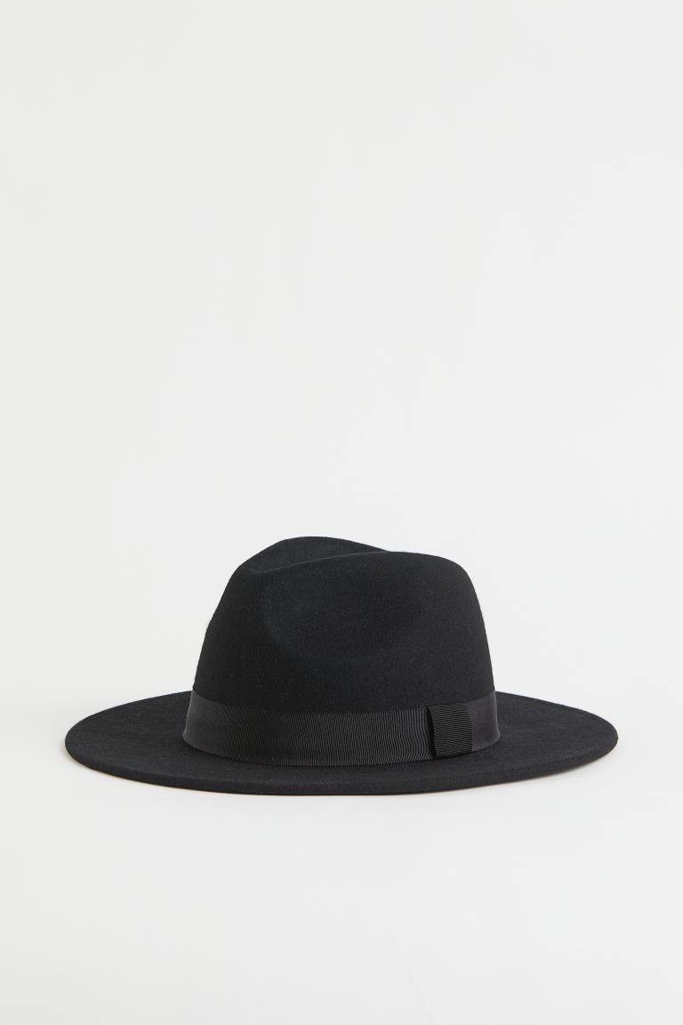 Felted Wool Hat - Black - Ladies | H&M US | H&M (US + CA)
