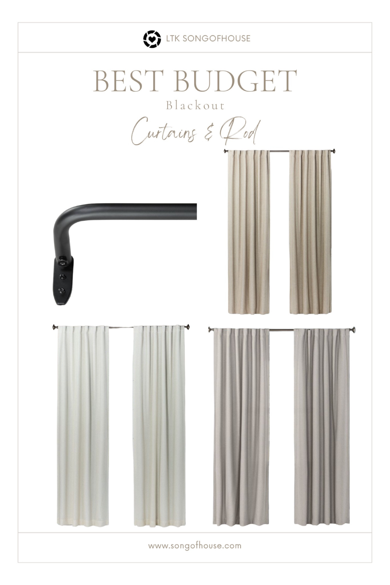 Best Budget Blackout Curtains + French Return Rods! 

#LTKhome #LTKSeasonal #LTKunder50