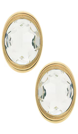 Salma Earring in Gold & Clear | Revolve Clothing (Global)