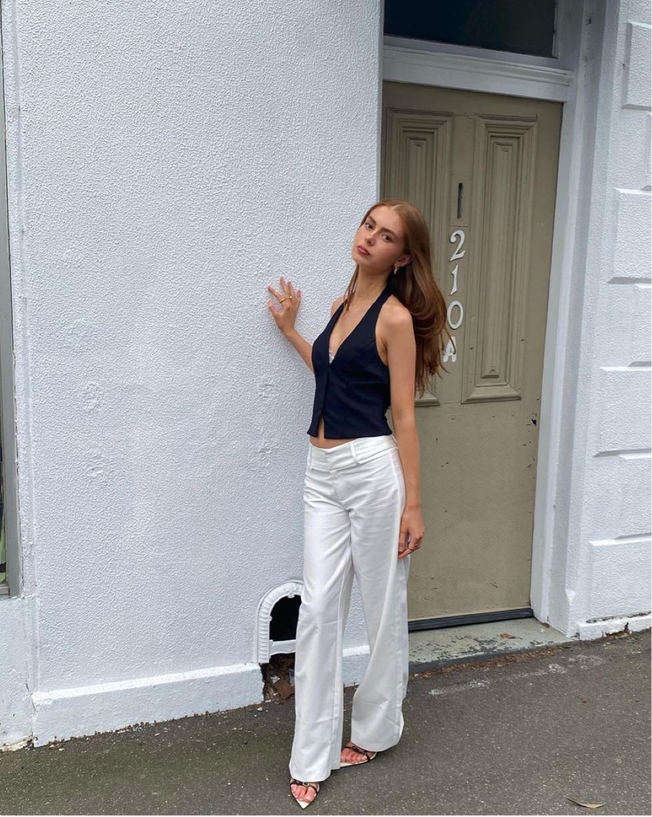Kookai vest top, low waisted suit pants,
minimal style, outfit inspo, fashion style, neutral feed, effortless chic, spring feed, fashion inspo, Pinterest inspired, outfit ideas, minimal feed, virtual style, monochrome, aesthetic feed



#LTKFind #LTKstyletip #LTKSeasonal