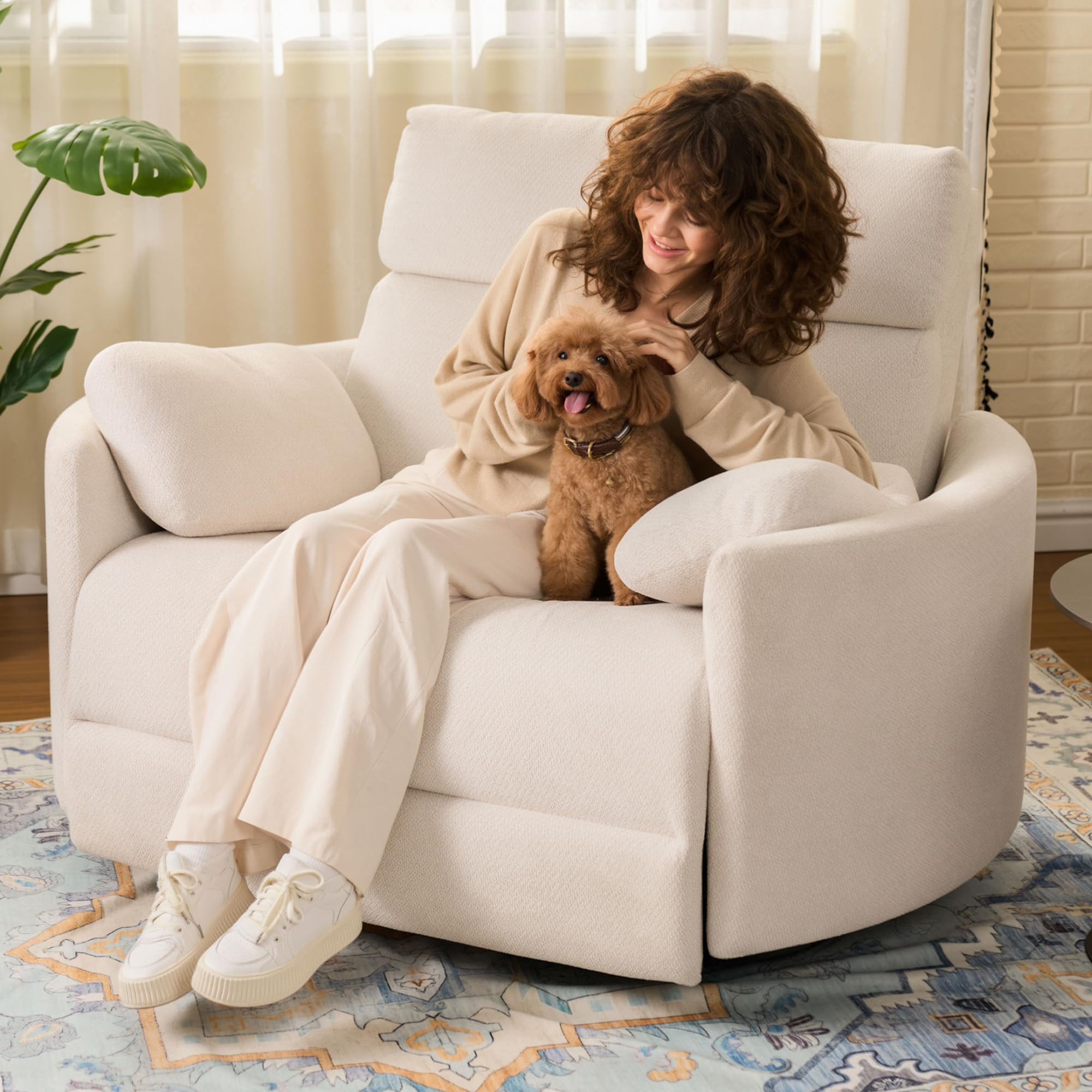 FLEXISPOT Mochi Oversized 54" Power Recliner Chair for Big and Tall Adults, Chenille Fabric Elect... | Amazon (US)