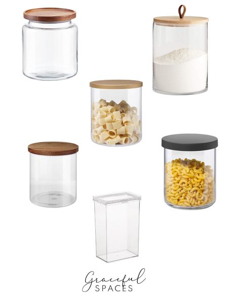 Glass and acrylic canisters for pantry organization🤍

#LTKhome #LTKstyletip #LTKfamily