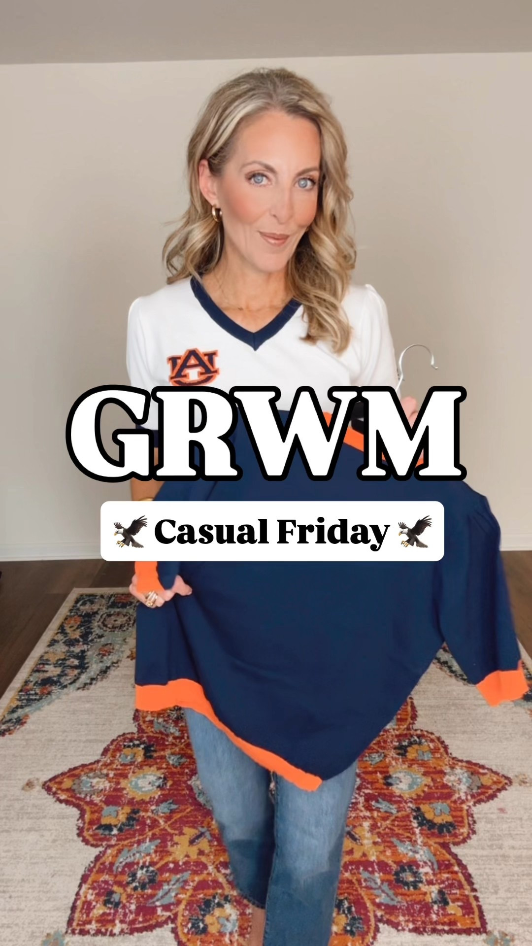 Fun fact -> Did you know that both my boys and I go to Auburn… Well, they attend Auburn University, and I work at Auburn Elementary- it is fun to say we are both at Auburn this year (just different states). It makes dressing for Fridays and school fun!  Comment “ADD”  to get the details of this Friday style sent to your 📥!  
(Go to their site to shop this sweater) 
Sharing a CUTE sweater from a NEW to me shop! It is NEW shop Newport Knits’ which started  in 2022 with a belief in combining tradition, quality, and comfort for every fan by offering premium sweater knits in classic silhouettes, and heritage styles for generations. Plus, they are new college moms too- dropping off their kids ar college one at Auburn! I also linked up my favorite denim from @walmart- to pair with it for under $30!  Happy Shopping, and Have the BEST weekend!