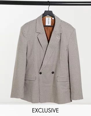 COLLUSION Unisex - Blazer dad oversize croisé à carreaux héritage | ASOS (Global)