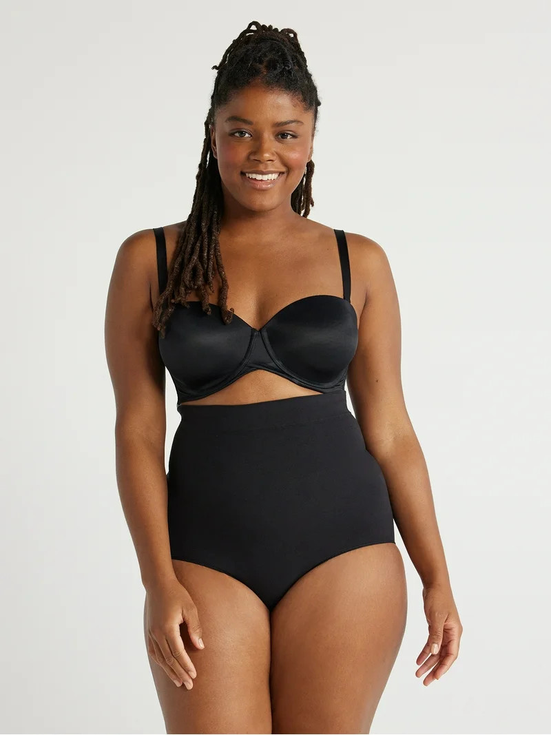 Joyspun Women's Shapewear Seamless Sculpting High Waisted Brief, Sizes S to XXXL | Walmart (US)
