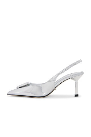 Bertie Slingback Pump in Silver Shine | Revolve Clothing (Global)