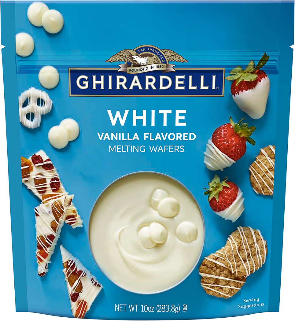 GHIRARDELLI White Vanilla Flavored Melting Wafers, 10 OZ Bag | Amazon (US)