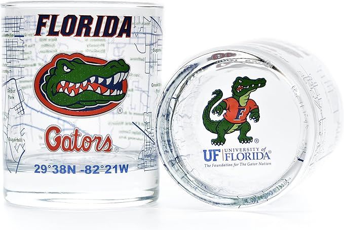 University Of Florida Whiskey Glass Set (2 Low Ball Glasses) - Contains Full Color Gators Logo & ... | Amazon (US)