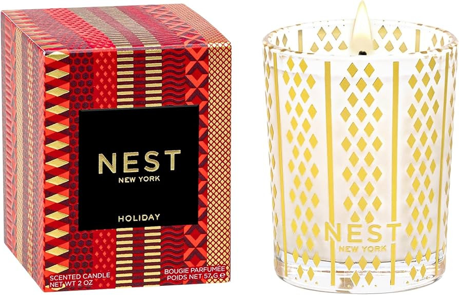 NEST New York Scented Votive Christmas Candle, Holiday - 2 oz - Up to 28-Hour Burn Time - Reusabl... | Amazon (US)