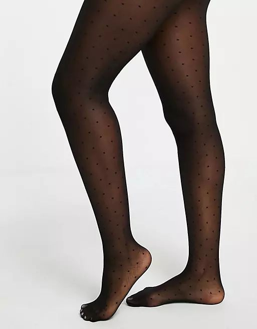 Accessorize pin dot tights in black | ASOS (Global)