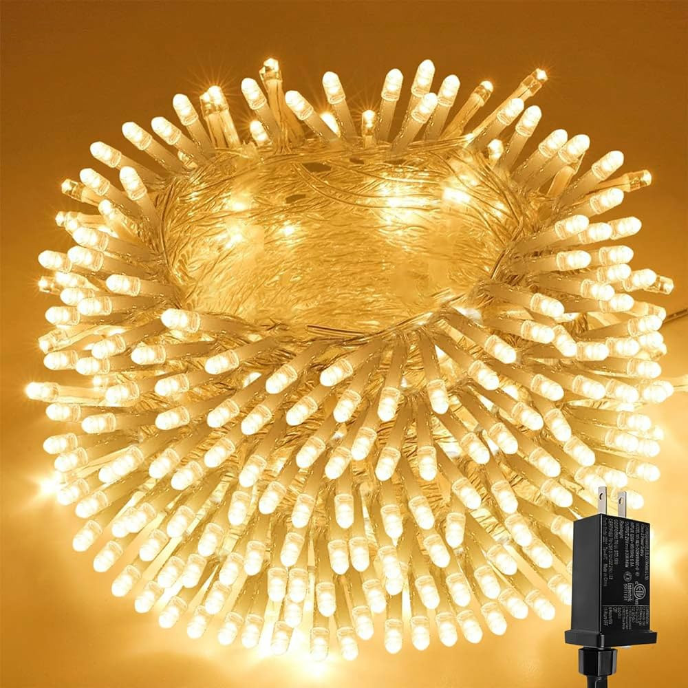 Extra-Long 66FT Christmas Lights Outdoor/Indoor, 200 LED Upgraded Super Bright String Lights, Wat... | Amazon (US)