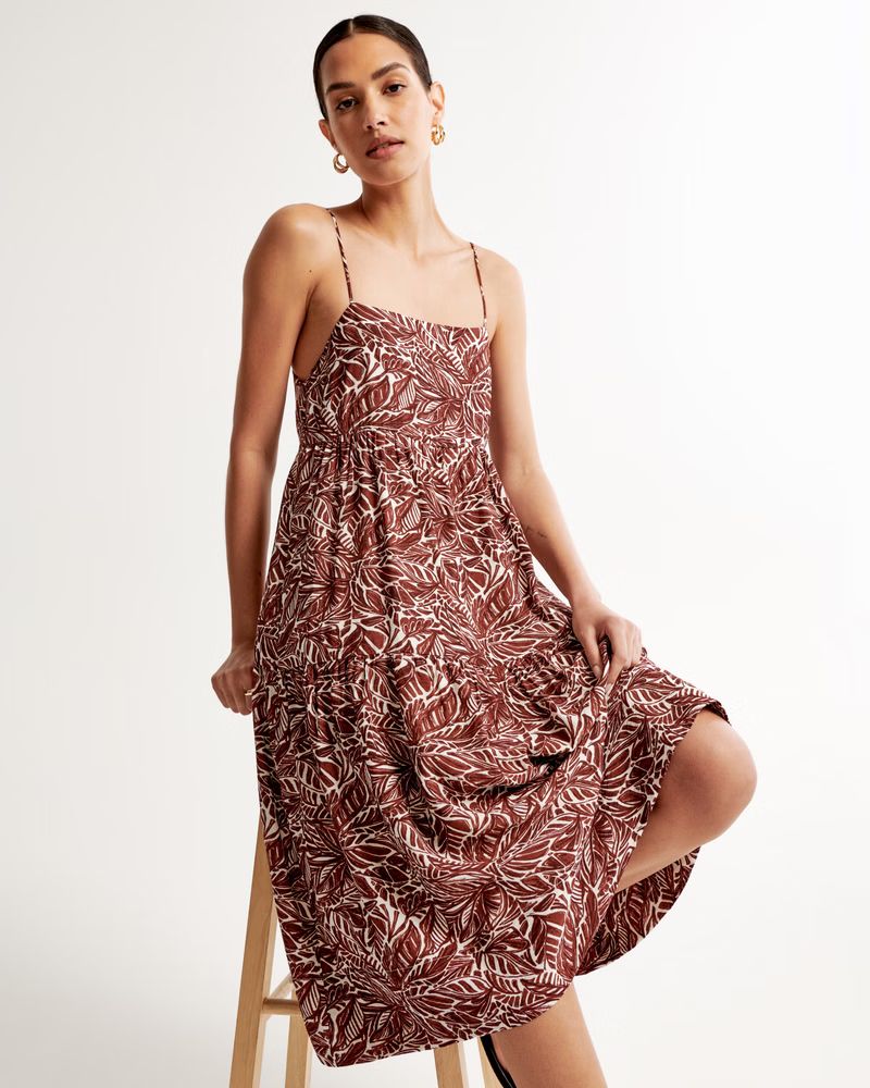 Trapeze Midi Dress | Abercrombie & Fitch (US)