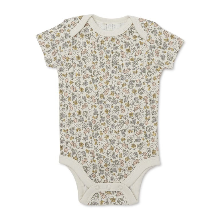 easy-peasy SOFTSEAMS Baby Short Sleeve Print Bodysuit, Sizes 0-24 Months | Walmart (US)