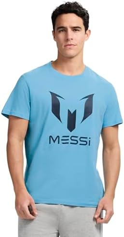 Messi Men's Wingstar Logo Tee, Lifestyle Short Sleeve T-Shirt, Standard Fit with Graphic | Amazon (US)