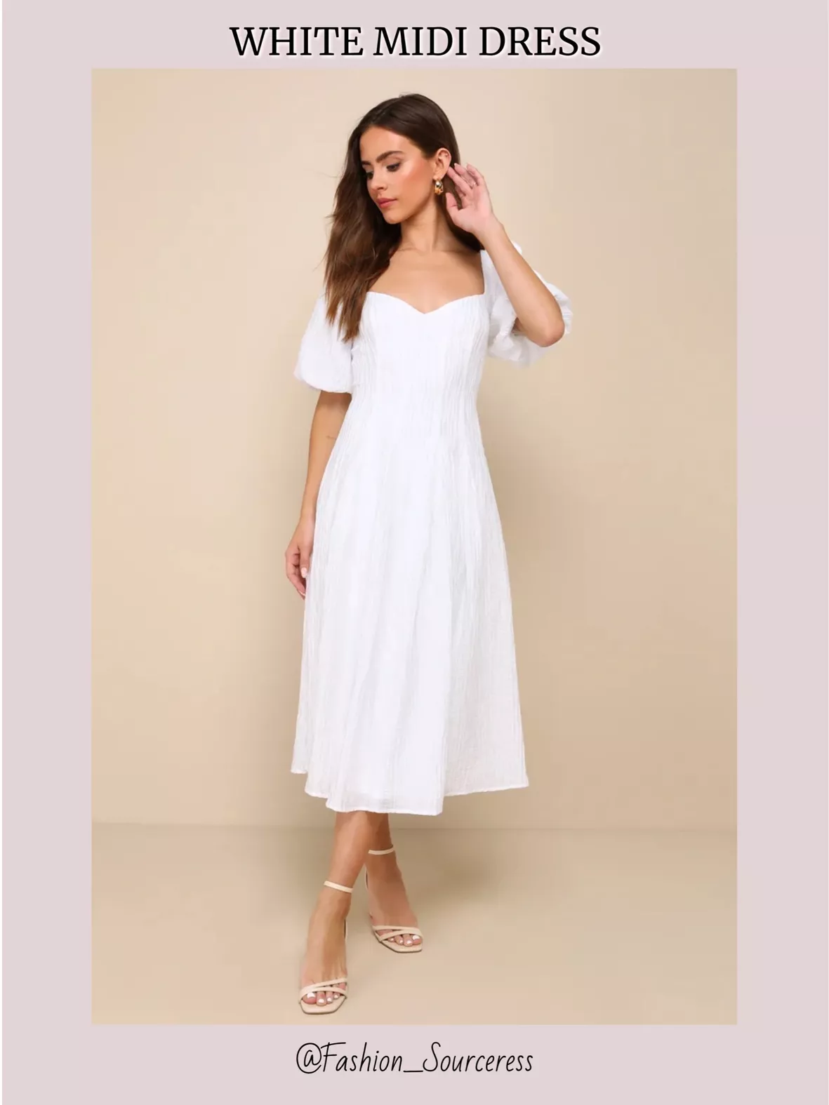 Captivated Beauty White Satin Ruffled Midi Dress