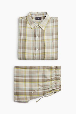 H & M - Lyocell-Blend Pajama Shirt and Pants - Beige | H&M (US + CA)