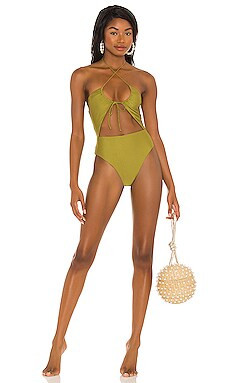 lovewave The Coralee One Piece in Moss Green from Revolve.com | Revolve Clothing (Global)