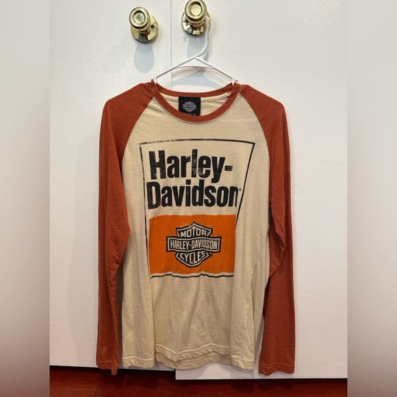Harley-Davidson Museum Raglan Long Sleeve Shirt | Vintage Style | Men’s [M] | Poshmark