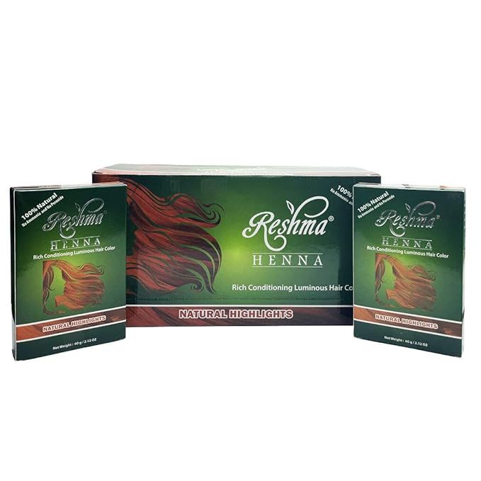 Reshma Beauty 30 Minute Henna Hair Color Infused with Goodness of Herbs (Natural Highlights, Pack... | Amazon (US)