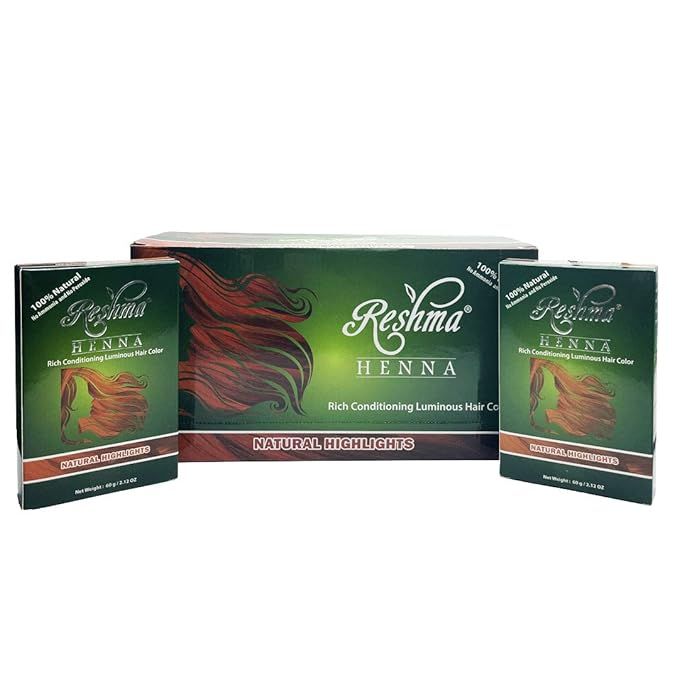 Reshma Beauty 30 Minute Henna Hair Color Infused with Goodness of Herbs (Natural Highlights, Pack... | Amazon (US)