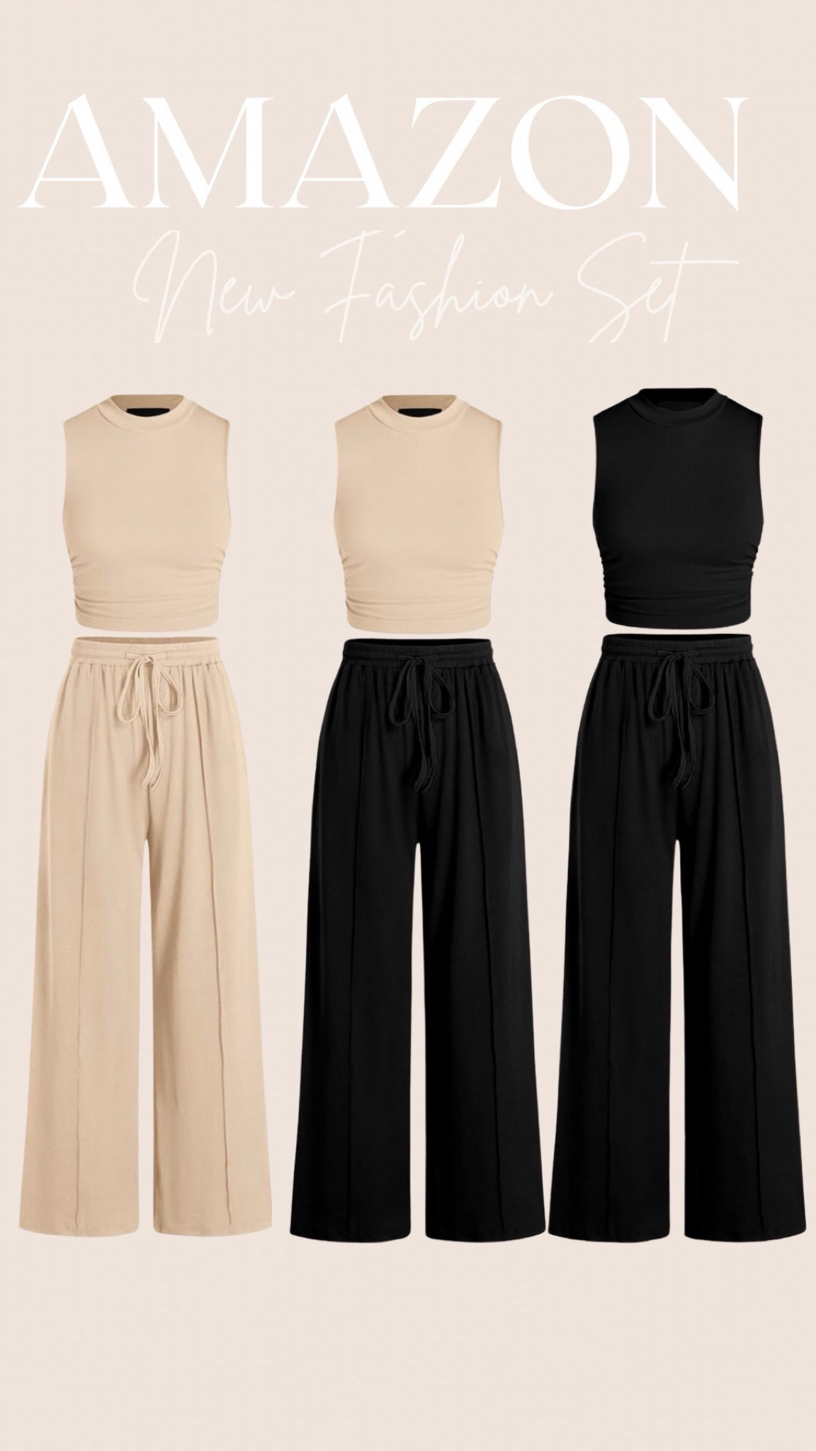 Btfbm - - BTFBM Women's Casual Summer Two Piece Outfits Cotton Linen Sets Cutout Halter Sleeveless Top Wide Leg Pants Matching Set