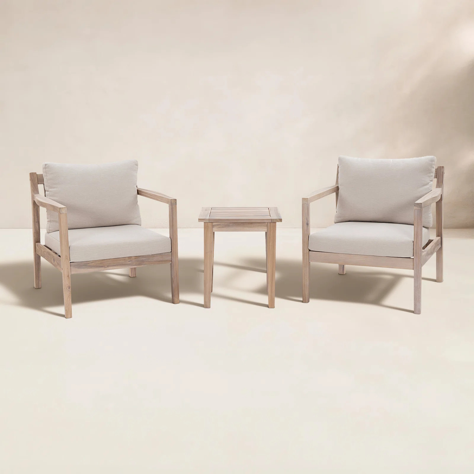 Amina 3-Piece Cushioned Outdoor Seating Group with End Table | Joss & Main