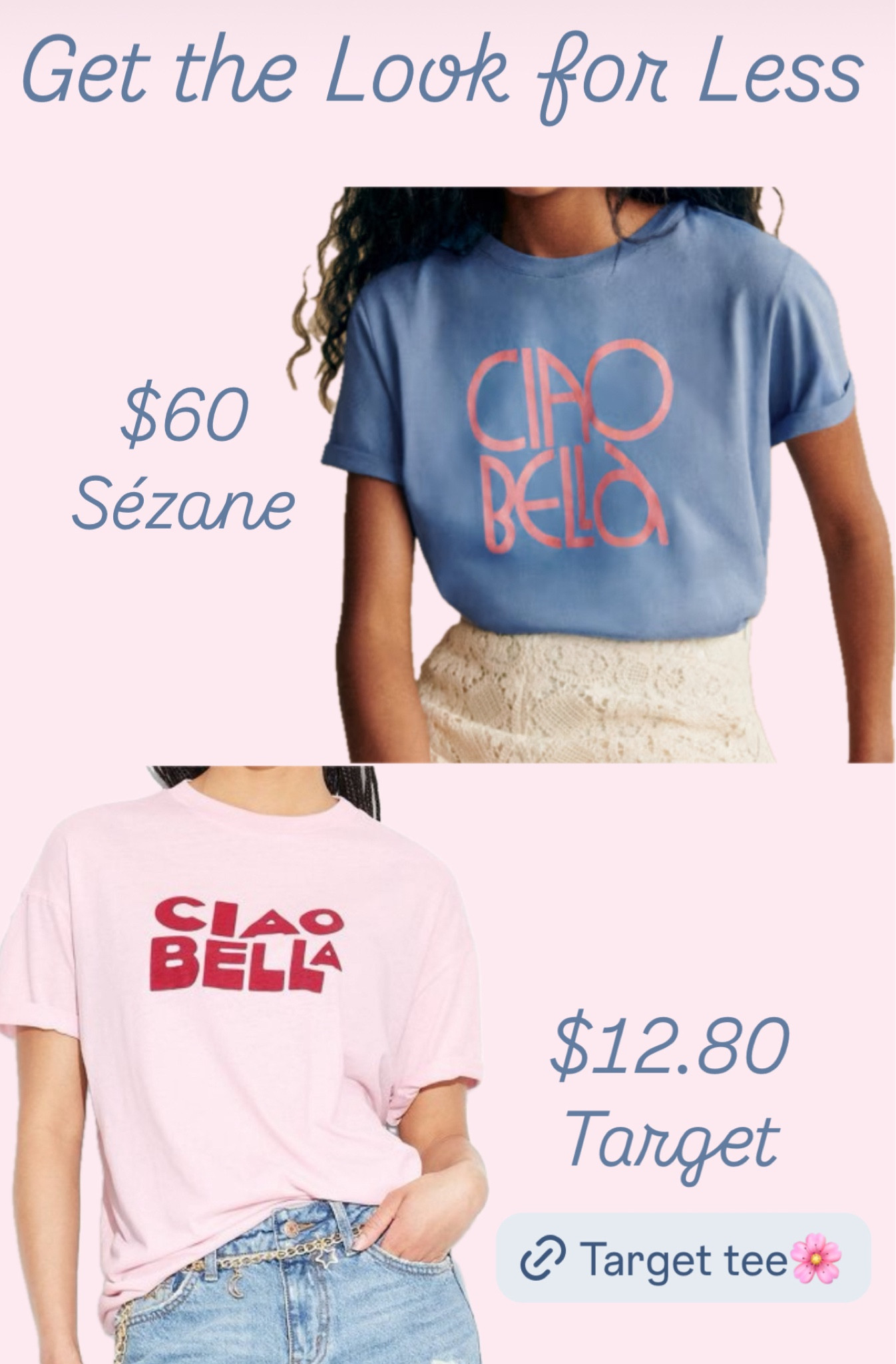 Labor Day sales are starting and this target tee is only $12.80! Looks like Anthropologie and comes up to 4X!
..........
Sezane dupe graphic tee ciao shirt ciao tee Anthropologie dupe target sale target tee plus size graphic tee under $15 tee under $29 oversized tee oversized graphic tee fall trends fall outfits fall looks fall outfit teacher outfit back to school shopping Labor Day sale Labor Day deal target fashion target find travel look travel outfit   Clare v. Dupe Anthropologie vibe oversized sweatshirt graphic sweatshirt Anthropologie sale 

#LTKStyleTip #LTKPlusSize #LTKTravel