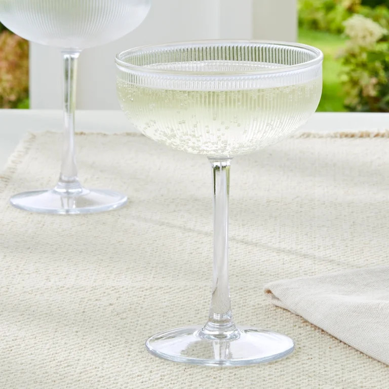 Better Homes and Gardens 11-Ounce Clear Ribbed Tritan Coupe Glass | Walmart (US)