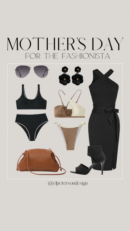 High heels
Sunglasses 
Earrings 
Handbag
Dress
Swim suit

#LTKunder100 #LTKstyletip #LTKswim