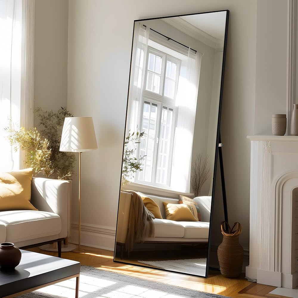 NeuType 71"x28" Large Mirror Full Length Mirror with Standing Holder Aluminum Alloy Frame Floor M... | Amazon (US)