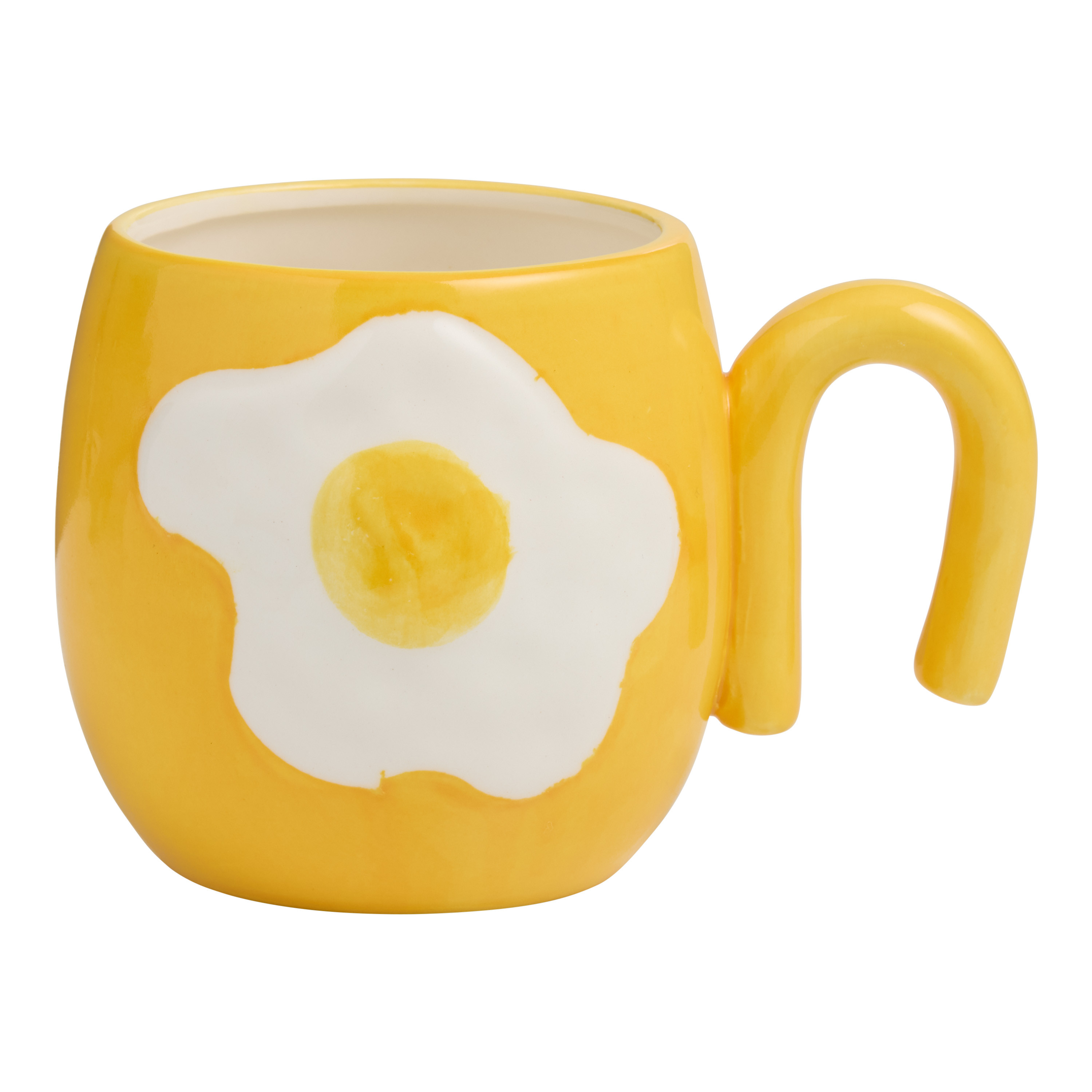 Yellow Fried Egg Hand Painted Ceramic Mug | World Market