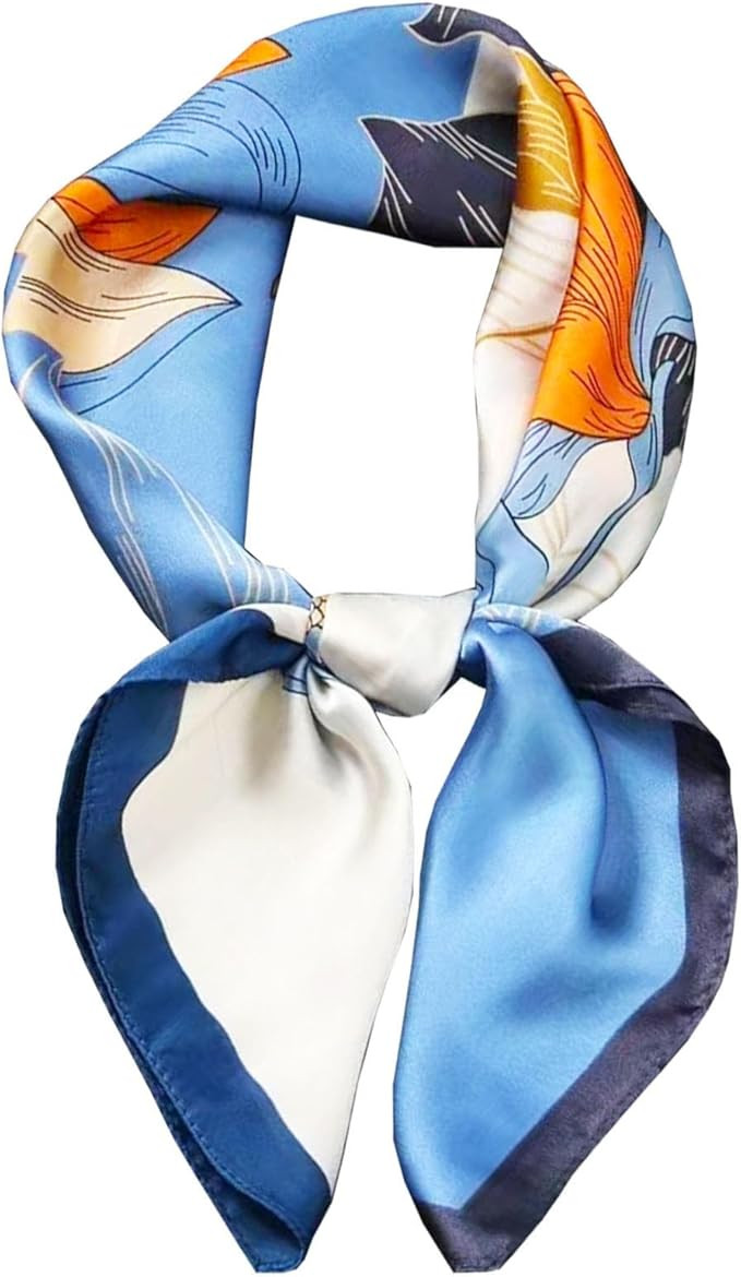 Dailyacc Hair Bandanas Scarf For Women Lightweight Fashion Neck Silk Satin Head Scarves For Sleep... | Amazon (US)