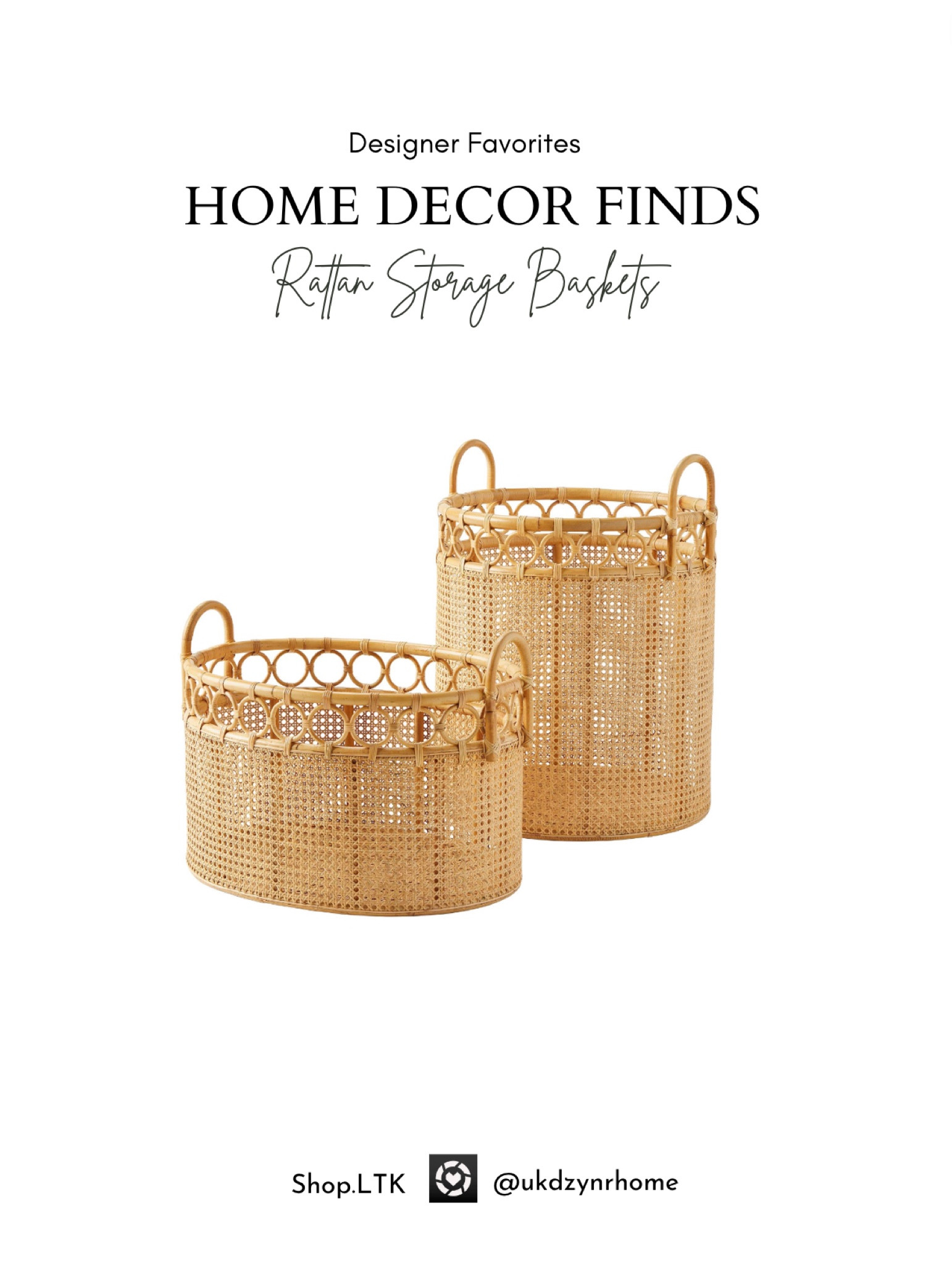 Rattan Storage Baskets from Serena & Lily

#LTKhome
