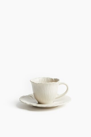 H & M - Espresso Cup and Saucer - White | H&M (US + CA)
