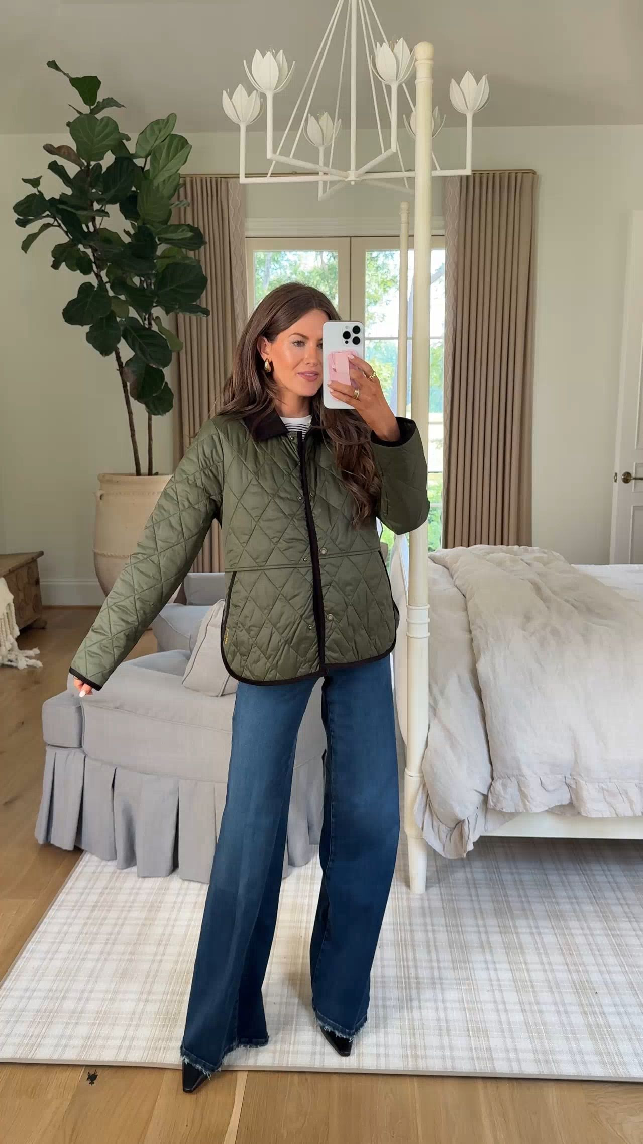 NSALE OUTFIT INSPO 💛💛💛 

BARBOUR CLYDEBANK QUILTED JACKET 
Sizing: I bought a size US 4 and it is the perfect fit – fits like an XS/S! 
Quality: I have wanted a Barbour jacket for ages now, and I finally pulled the trigger since this one is nearly $100 off! I love the olive green color of this jacket, the beautiful quilted design and the gorgeous corduroy collar! It is a true classic. This jacket will be perfect for the fall since it is lightweight but still very warm. (FYI, it would probably not be warm enough to wear in the winter months.) 

Price: Originally $295.00, marked down to $189.99

#NSALE nordstromsale nordstromanniversarysale best of nsale, nsale finds, nsale must-haves, nsale buys, nsale coat, Nordstrom coats, Nordstrom jackets 

 #LTKSeasonal #LTKSaleAlert #LTKFindsUnder100