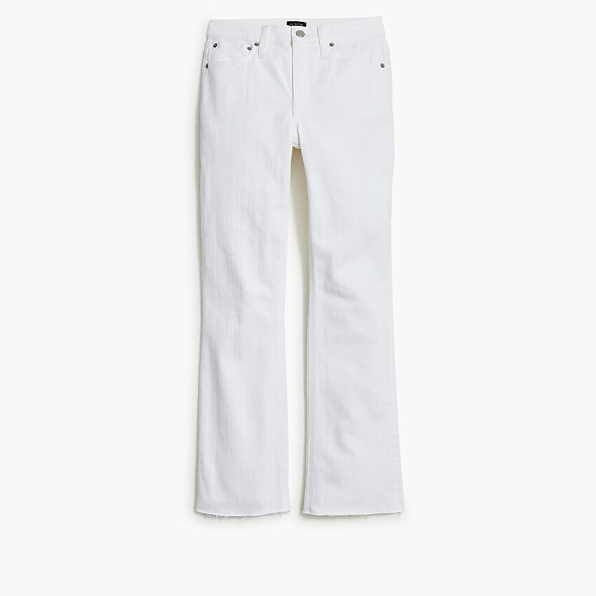 Flare crop white jean in signature stretch | J.Crew Factory
