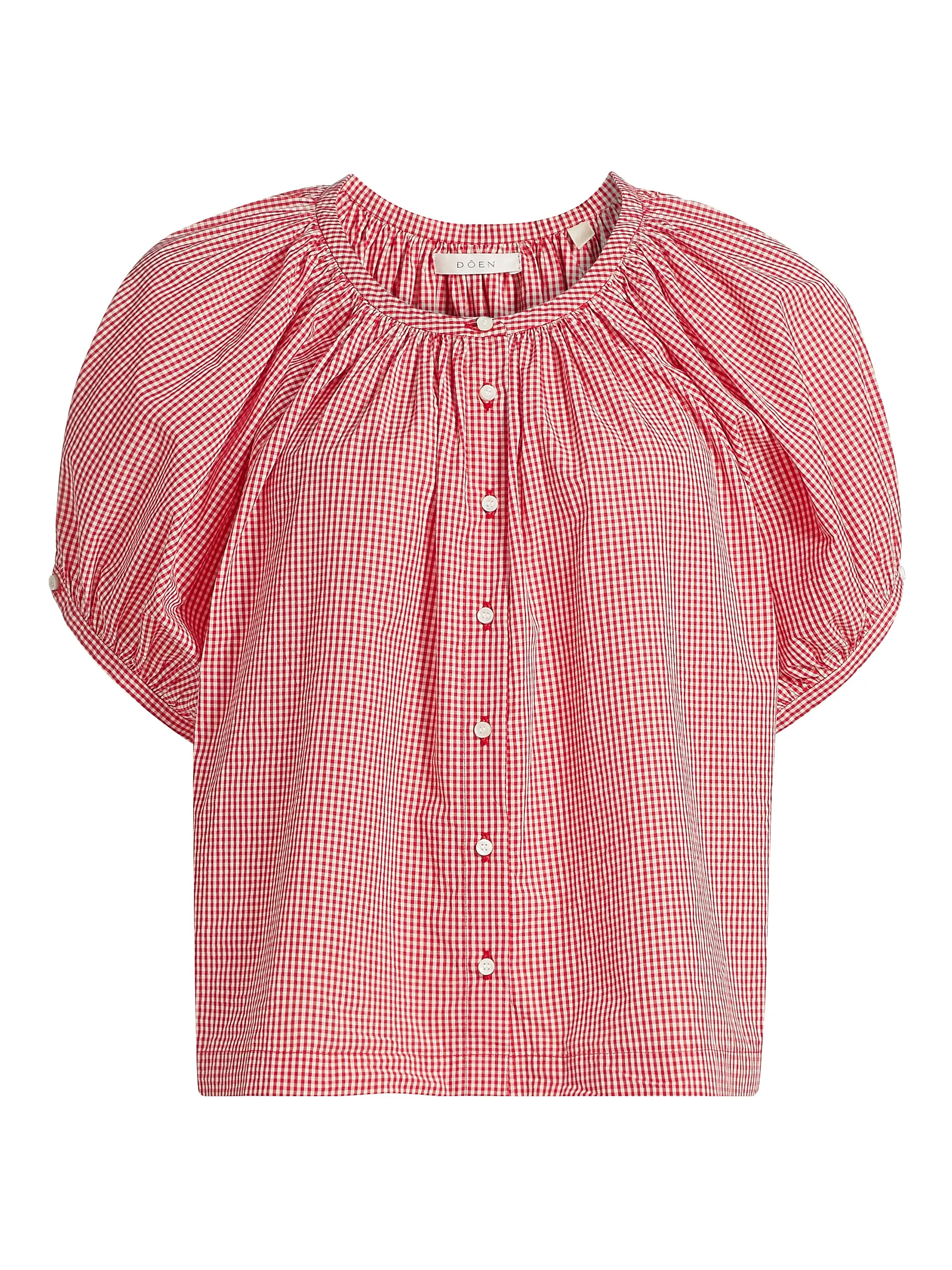 June Gingham Cotton Top | Saks Fifth Avenue