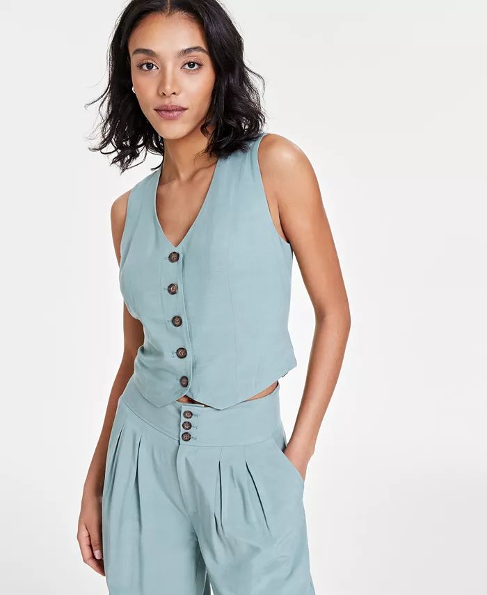 Women's Sleeveless Cropped Vest, Created for Macy's | Macy's
