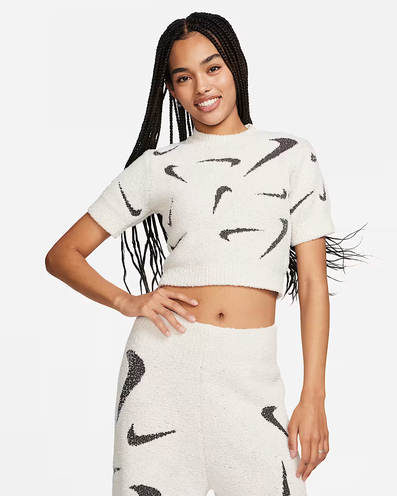 Nike Sportswear Phoenix Cozy Bouclé Women's Slim Short-Sleeve Cropped Knit Top. Nike.com | Nike (US)