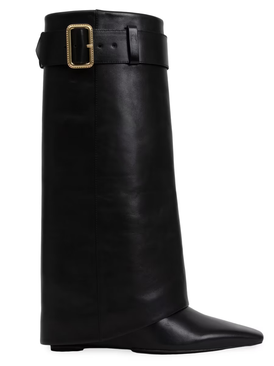 Freyja 70MM Belted Leather Foldover Boots | Saks Fifth Avenue