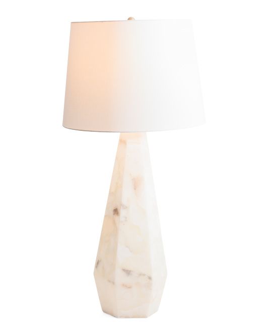 37in Alabaster 6 Sided Table Lamp | Marshalls